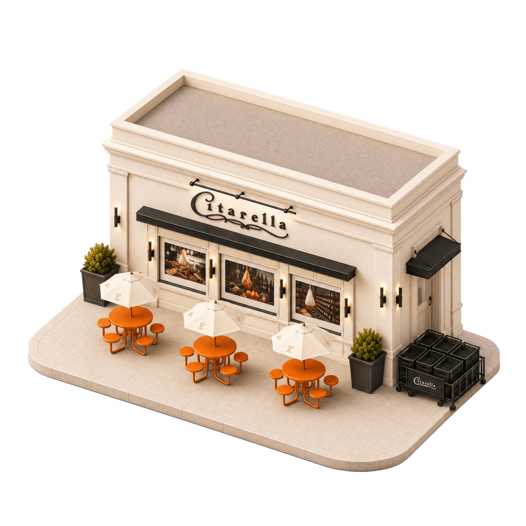 Citarella storefront illustration